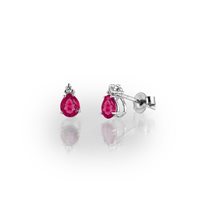 Boucles d'oreilles Promesse Femme in Or blanc Rubino 0.80 Ct OFGO1BR - OFGO1BR